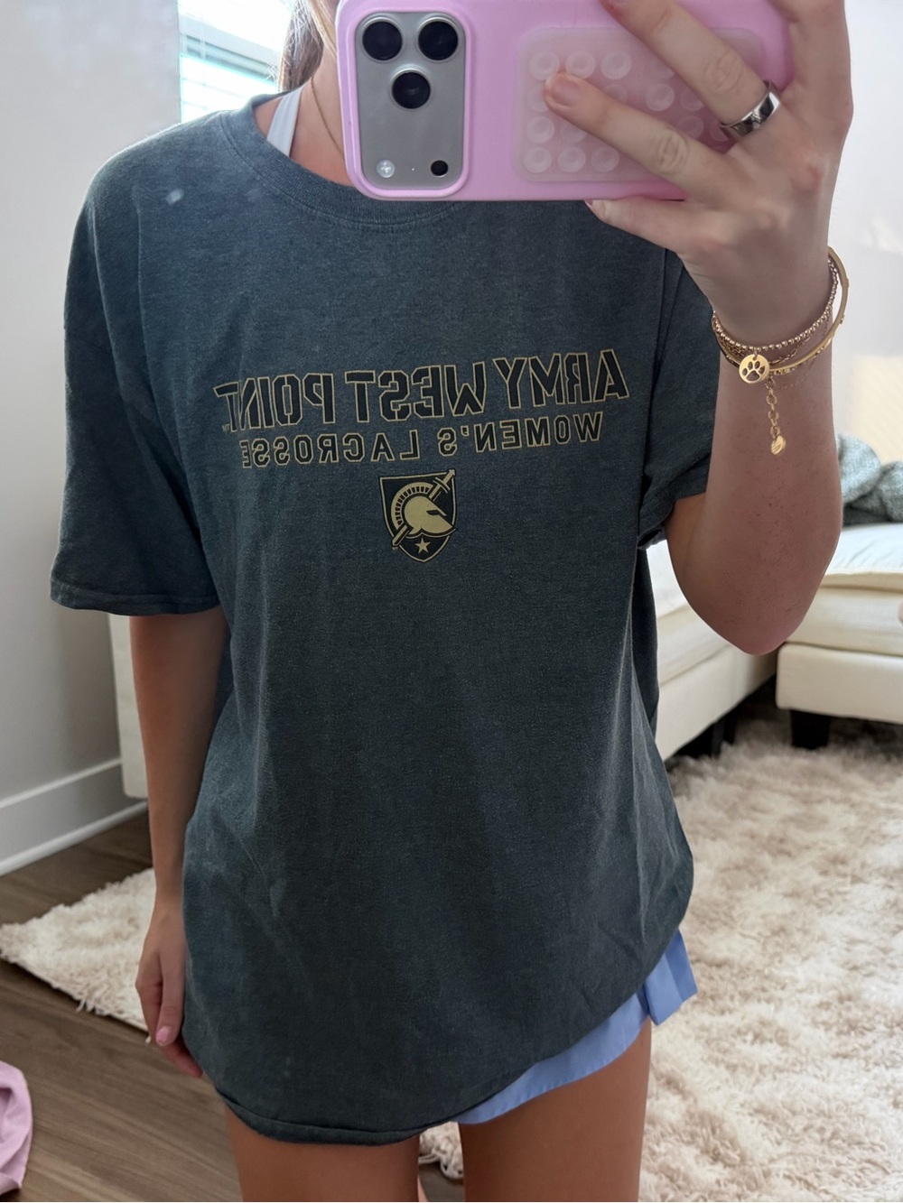 Gildan Dark Green Army West Point Women's Lacrosse Graphic Tee